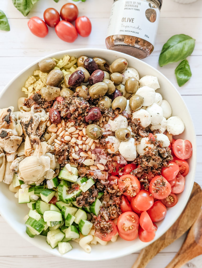 How to make Olive Tapenade Pasta Salad