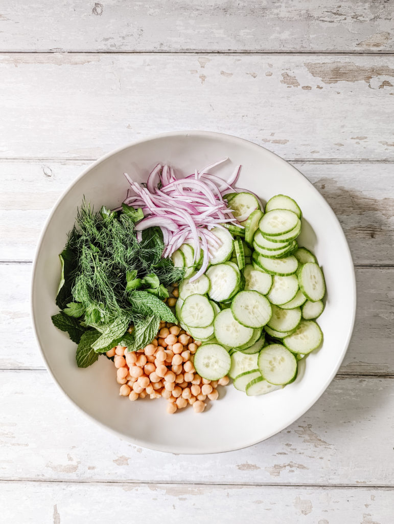 How to make Cucumber Salad with creamy Greek vinaigrette